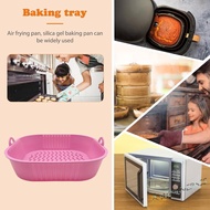 Silicone Grill Pan Mat BPA Free 19cm Square Shaped Air Fryers Oven Baking Tray [Warner.sg]