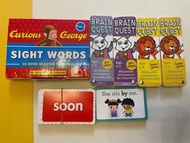 全新Curious George Sight Words Readers+ Brain Quest書字+字卡