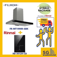 FR-MT1990R-GBK/ RB-3012H-CB FUJIOH CHIMNEY HOOD RINNAI INDUCTION HOB