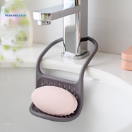 PEK-Bendable Home Kitchen Bathroom Hanging Soap Holder Drain Plate Dish Container