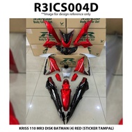 Cover Set Rapido KRISS 110 MR3 DISK BATMAN (4) Sticker Tampal Purple Red Accessories Motor Kriss110 