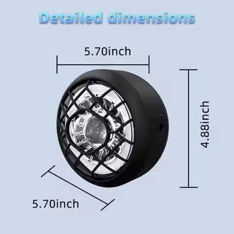 ABVH Retro LED Bike Headlight Taillight Set - 36V/48V for Fat Tire Ebike