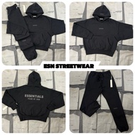 [GENUINE] Hoodie Set & Pants Essentials Fear Of God 25FW Jet Black Authentic, Genuine Essentials Fle
