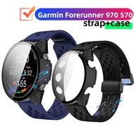 Garmin Forerunner 970 570 strap Silicone strap  Sports wristband Garmin Forerunner 970 570 case Scre