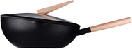 Wok Cookery Beak Frying Pan Non Stick Frying Pan Less Oil Smoke Frying Pan Frying Pan Electromagnetic Oven Gas Stove (Size : 30CM) vision