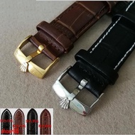 ((Free Tool+) Rolex Genuine Leather Watch Strap Daytona Log Type Cowhide Pin Buckle Leather Bracelet Male 18 19 20 21 22mm+ZZ66