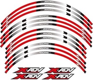 PUXINGPING- 12 Pcs Fit Motorcycle Wheel Sticker stripe Reflective Rim For HONDA XADV 2017-2018 (Color : WM XADV RED)