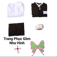 (Size Người lớn và Trẻ Em) Bộ Đồ Hóa Trang Nhân Vật Thủy Trụ Trang phục Cosplay Tomioka Giyuu trong