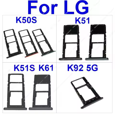 SIM Card Tray Holder Slot For LG K50 Q60 K50S K51 K51S K61 K92 5G LM-K920AM Sim Card Reader Holder C