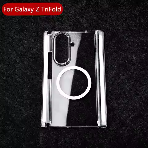 Transparent UV Anti-Scratch Magnetic Wireless Plastic Case For Samsung Galaxy Z TriFold Double Magne
