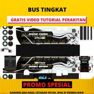 PAPERCRAFT / STIKER MINIATUR BUS TRUK LEMBARAN DIY BUS TINGKAT