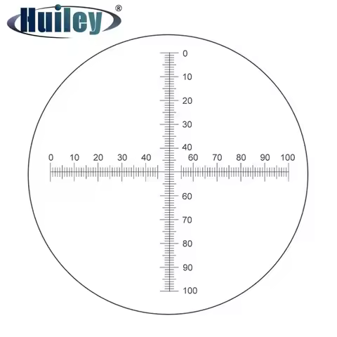 DIV=0.1 mm Microscope Eyepiece Micrometer for Stage Micrometer Calibration Graticule Cross Ruler 10x