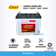 [ Installation Provided ] NS60S | NS60LS | NS60 | NS60L Century Hybrid (WET) Car Battery For Saga | Wira | Waja