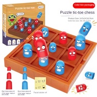 Jimtuze Wooden Tic Tac Toe Game, Wooden Solitaire Board Game, Educational Board Game Toy, Mini Board Game Toy, Tic Tac Toe Board Game for Adults and Children