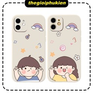 Lovely double bag camera protection square edge case for iphone 6 to 14promax - e7203