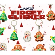 Winter Fidget Clicker Keychain