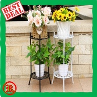 Rak Pasu Pokok Bunga Rumah Pejabat 2 Tier Flower Rack Flower Pot Plant Stand Garden Home Office Indo