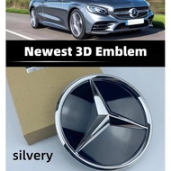 Mercedes Benz Grill Emblem Mirror 3D Solid Logo Car Front Grille Badge For W204 W205 X253 W213 W212 