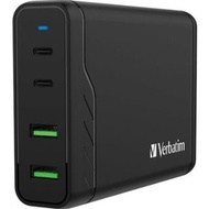 ✴️歡迎使用消費券✴️ Verbatim 4 Port PD &amp; QC 3.0 100W USB充電器 黑色 (66402) 香港行貨