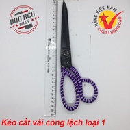 Kéo cắt vải Đa Sỹ còng lệch rèn thủ công bằng thép nhíp xe siêu bền