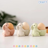 CRAFTML Ceramic Egg Cup, Egg Organizer Creative Rabbit Egg Cup,  Ceramic Easter Egg Holder Breakfast