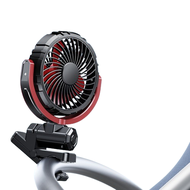 OATSBASF 720 °พัดลมหมุนหลายมุมแบบชาร์จไฟได้รถ Sun Visor Clip Fan พัดลมเบาะหลังรถ