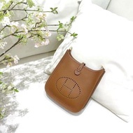 Hermes Mini Evelyne 金棕色金扣