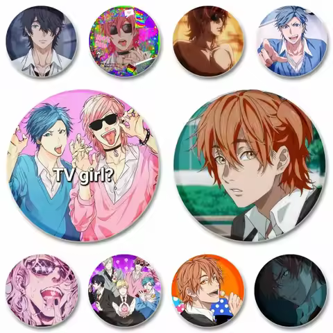 Cute Manga Yarichin Club Coin Badges Cartoon Character Tamura Yuri Cosplay Brooch DIY Hat Clothes Ac