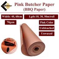 Multi-Use Food-Grade Pink Butcher Kraft Paper Roll for BBQ, Grilling, Baking & Gift Wrapping - Unble