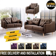 Living Mall Parlo Series 1/2/3 Seater Fabric Sofa In 6 Colours