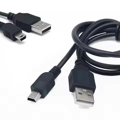 0.8/0.5M USB Cable V3 A Male to Mini B 5 Pin T Port MiniUSB for Devices MP3 MP4 Camera Mobile Phone 