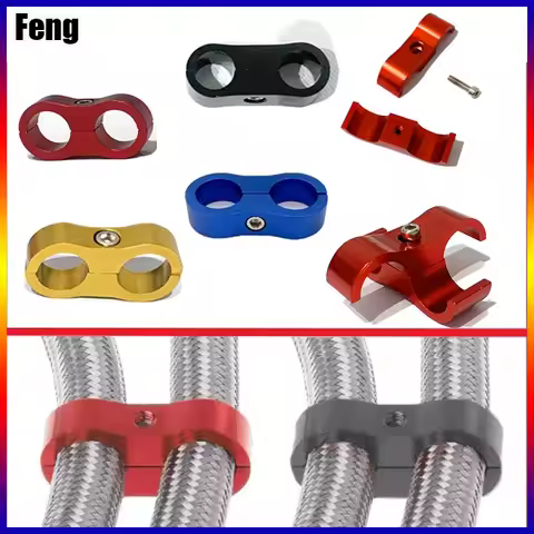 Universal Aluminum Anodized AN4 AN6 AN8 AN10 Braided Rubber Hose Clamp Line Separator Kit Billet Oil