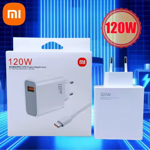 Xiaomi Turbo Charger 120W Super Fast Hyper Charge Adapter for Redmi 12C Note 11-14 Pro Plus Mi 15/14
