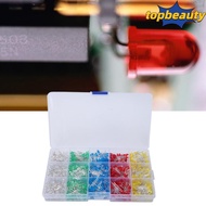 TOPBEAUTY 1000PCS LED Diode Lights, 3mm Low Voltage LED Light Emitting Diode, Colorful Red/Yellow/Bl