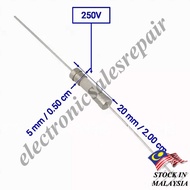 F1A F2A F2.5A F3A F3.15A F4A F5A F6A F6.3A F8A F10A F12A F15A F20A F25A F30A Ceramic Fuse Quick Blow
