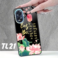 Ốp lưng KÍNH cho Oppo A18/ A38 4G in hình thư pháp LỘC - CHA MẸ- BÌNH AN- TÂM AN