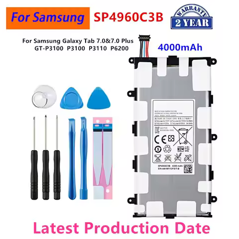 Brand New Tablet SP4960C3B Battery 4000mAh For Samsung Galaxy Tab 2 7.0/7.0 Plus GT-P3100 P3100 P311