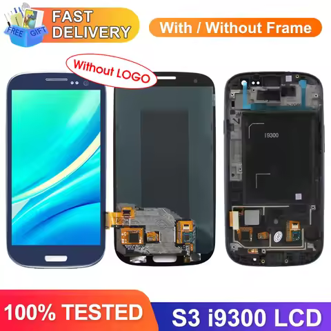 4.8" Screen for Samsung Galaxy S3 Lcd Display Digital Touch Screen with Frame for Samsung I9300 Gala