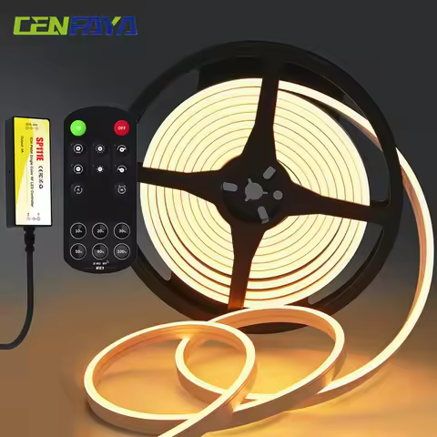 RF Remote Control 12V Neon LED Strip Warm White 2m 3m 4m 5m Dimmable Waterproof Flexible DIY Room Pa