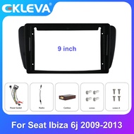 EKLEVA 9 "2 Din วิทยุติดรถยนต์ Fascia กรอบติดตั้งแผงหน้าปัดสำหรับที่นั่ง6j Ibiza 2009 2010-2013ติดตั