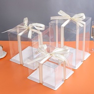 6inch Black &amp; White 6寸透明方形蛋糕盒子🤍🖤 Transparent cake box square