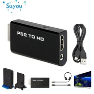 SUYOUPH Converter, HD Cable 480i/480p/576i Adapter, Durable 3.5mm Audio Output Game to HDMI PS2 to H