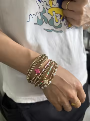 9pcs Bohemian Cross Bracelet Set, Colorful Seed BeadsMulti-Layer Stackable Bracelets, Women's Daily,