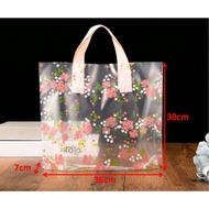 (50pcs) Premium Goodies Bag (S size-30x25cm & 35x30cm) Shopping Plastic Bag With Handles Clothes Pac