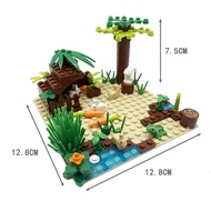 Mini Rabbit Assembly Toy Cute Rabbit Scene Carrot Farm Animal Miniature Model Decorative Blocks Plas