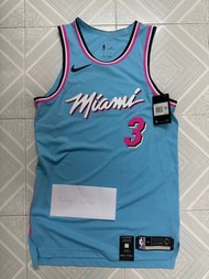 Nike Nba wade 熱火 heat 藍 球衣 jersey size 44 authentic