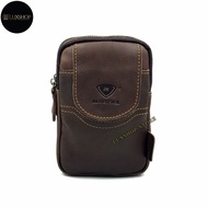 Rush Rider Leather Phone Bag Cowhide Leather Pouch Waist Bag Handphone Bag Kulit 🇲🇾