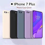 【Trend Front】 For IPhone 7 Plus Case Dirt resistant Silicone Full Cover Case Classic Simple Solid Color Phone Case Cover