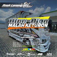 Alon-alon pickup truck glass stickers, malah keturon cutting, pickup truck glass stickers, Alon-alon