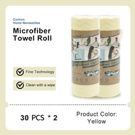 2 Rolls Cleaning Cloth Microfiber Towel Multifunctional Kitchen Towel Absorb Water and Oil Lazy Pers